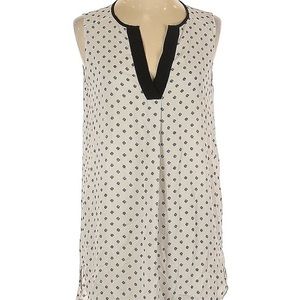 Loft Sleeveless Polka Dot Top Size Small